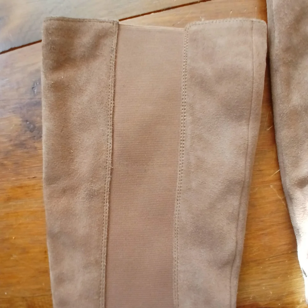 H by Halston Over the Knee Tan Boots Sz 6.5
